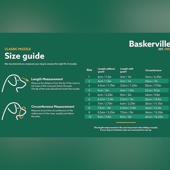 BASKERVILLE MUZZLE size 7 black - Picture 2 of 6